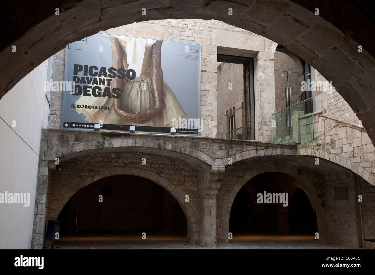 Il Museo di Picasso a Montcada Street a Barcellona, in Catalogna, Spagna Foto Stock