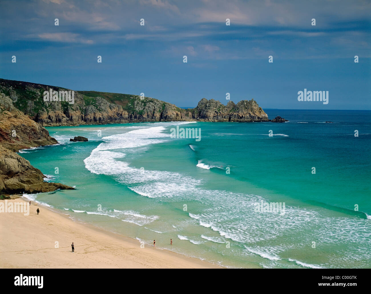 Spiaggia a Porth Curno Foto Stock