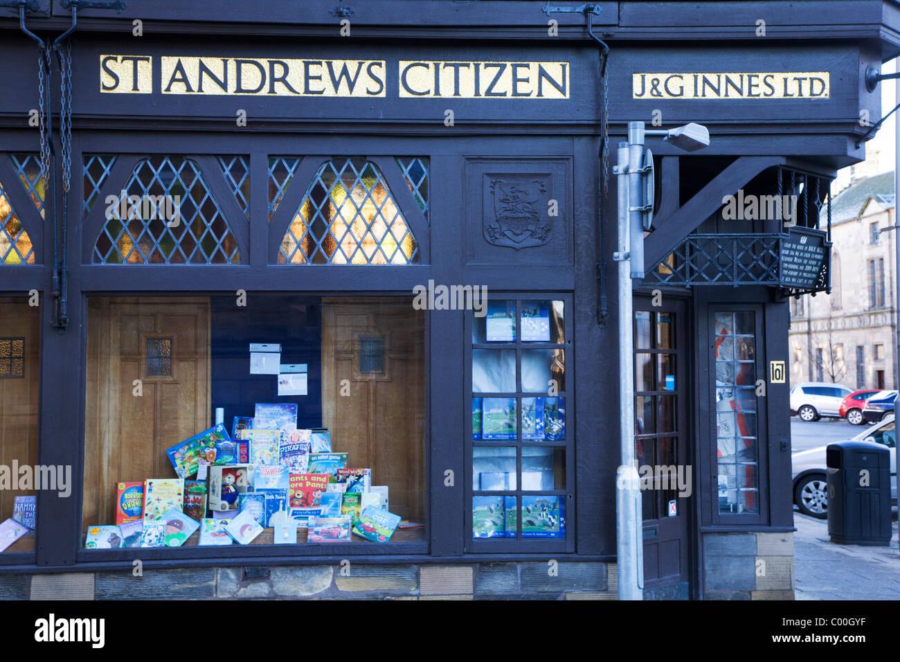 St Andrews cittadino Bookshop e stampanti St Andrews Fife Scozia Scotland Foto Stock