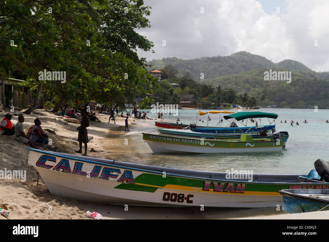 La Guaira Beach, vicino a Isla Grande. Il colon, Repubblica di Panama, America Centrale Foto Stock