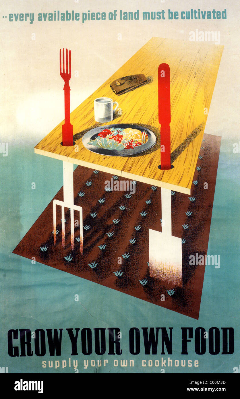 Crescere il proprio cibo poster 1942 Foto Stock