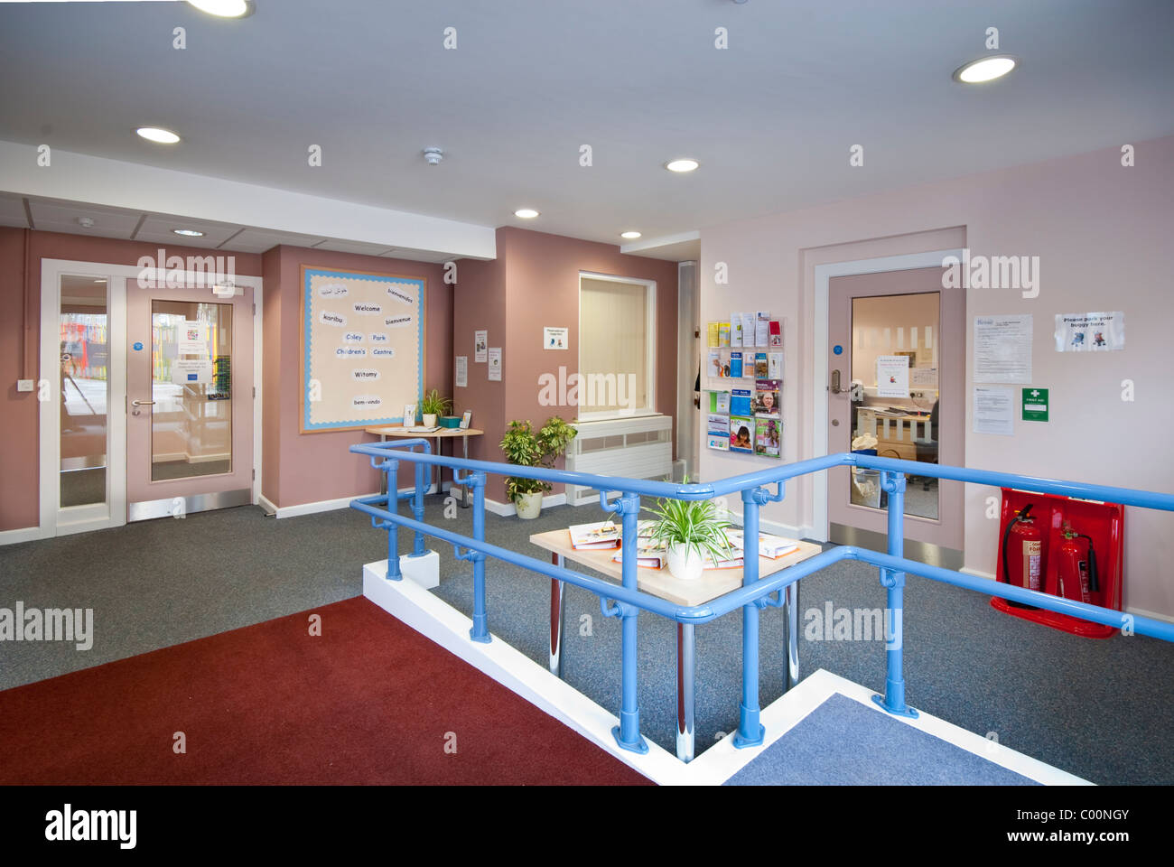Coley Park centro per bambini entrata e reception Foto Stock
