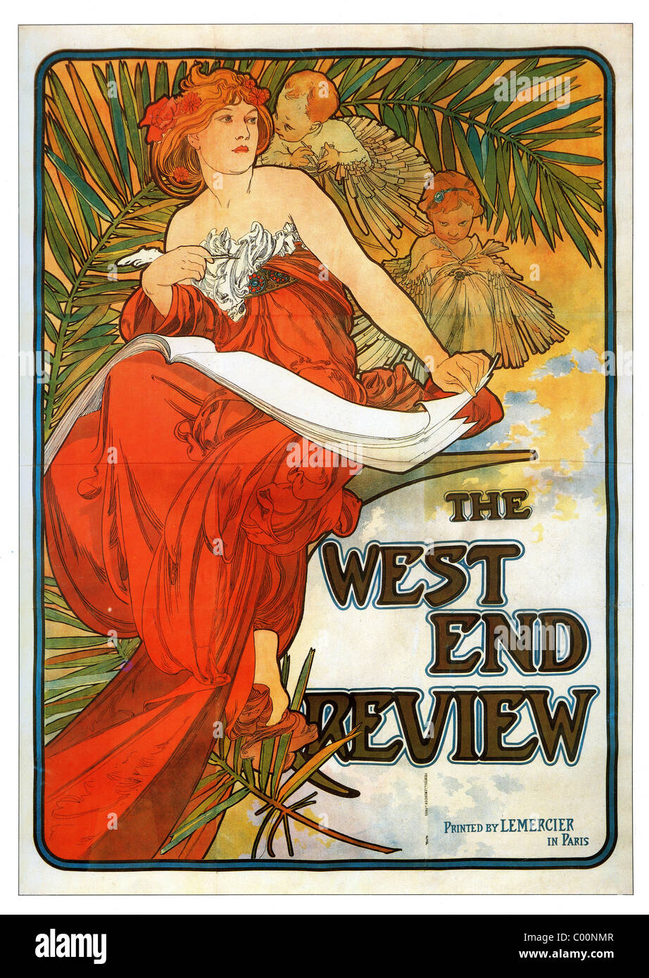 Alphonse Mucha (Alfons Maria) 1860 - 1939 Il West End Review Foto Stock