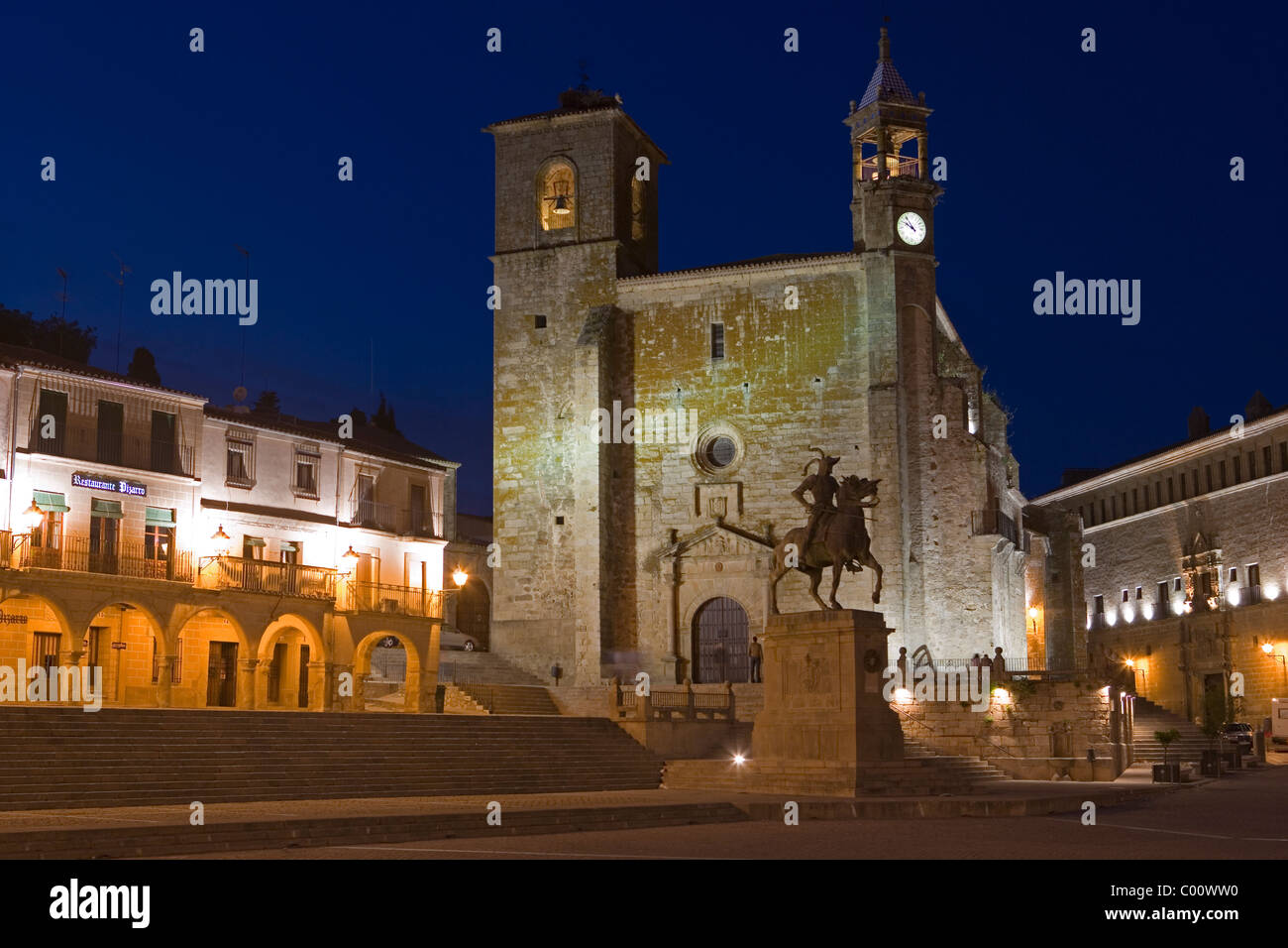 Plaza Mayor, Trujillo, Estremadura, Spagna Foto Stock