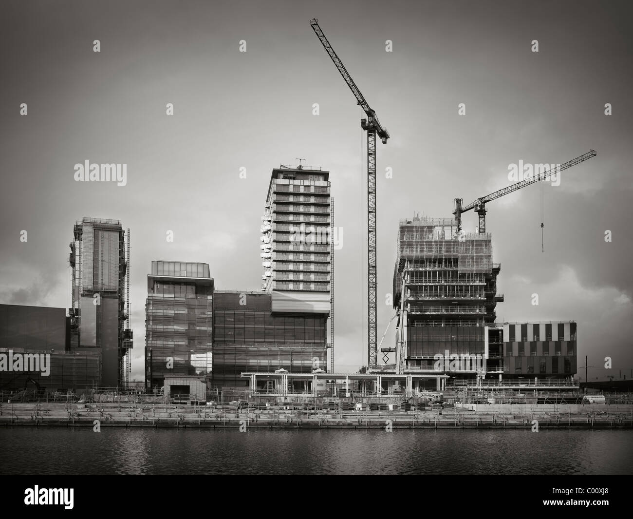 Media City Salford Quays, Salford, in costruzione, bbc manchester Foto Stock