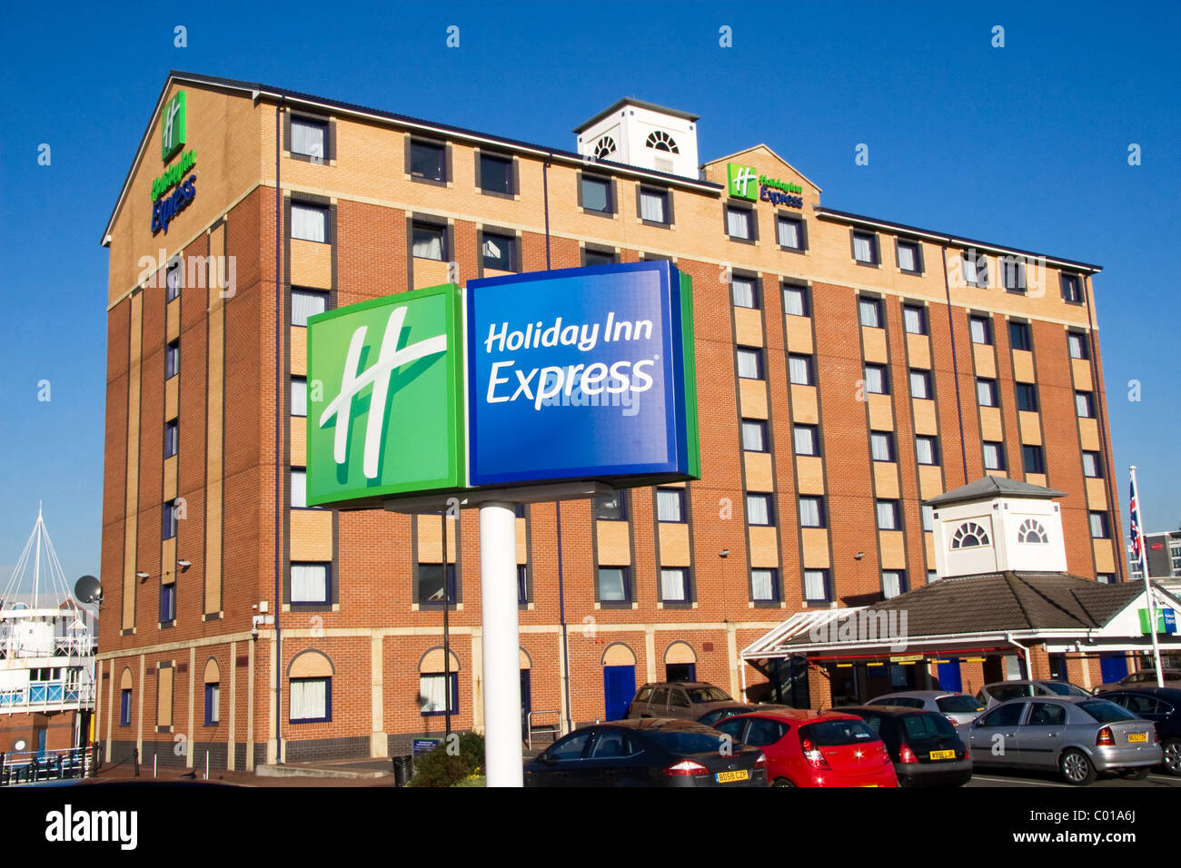Holiday Inn Express, Salford Quays, Salford, Greater Manchester, Inghilterra, Regno Unito Foto Stock