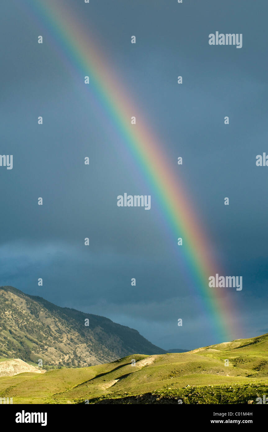 Arcobaleno in Gardiner, Montana, USA, America del Nord Foto Stock