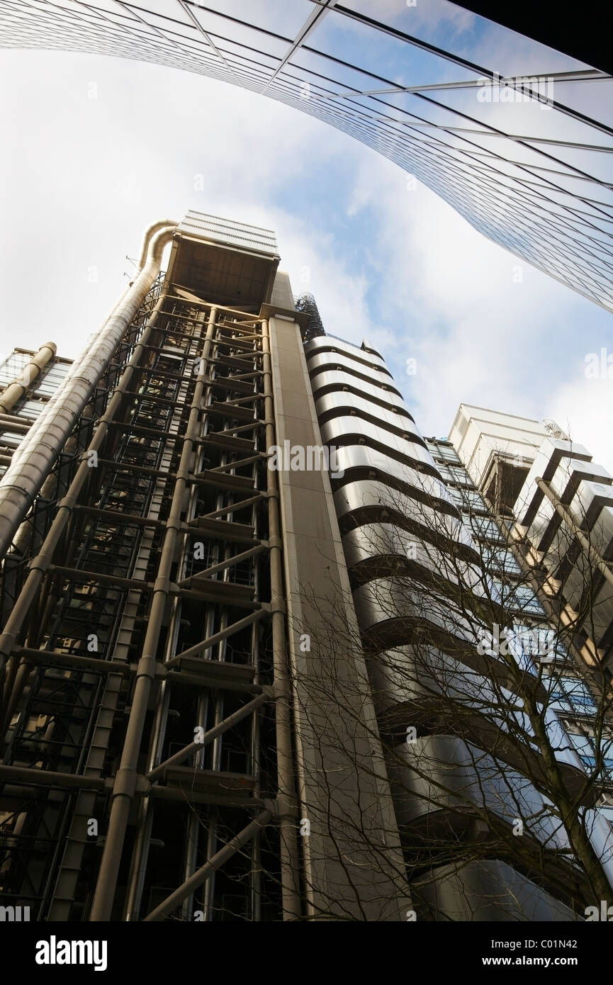 Il Lloyd Building e Willis edificio, città di Londra. Foto Stock