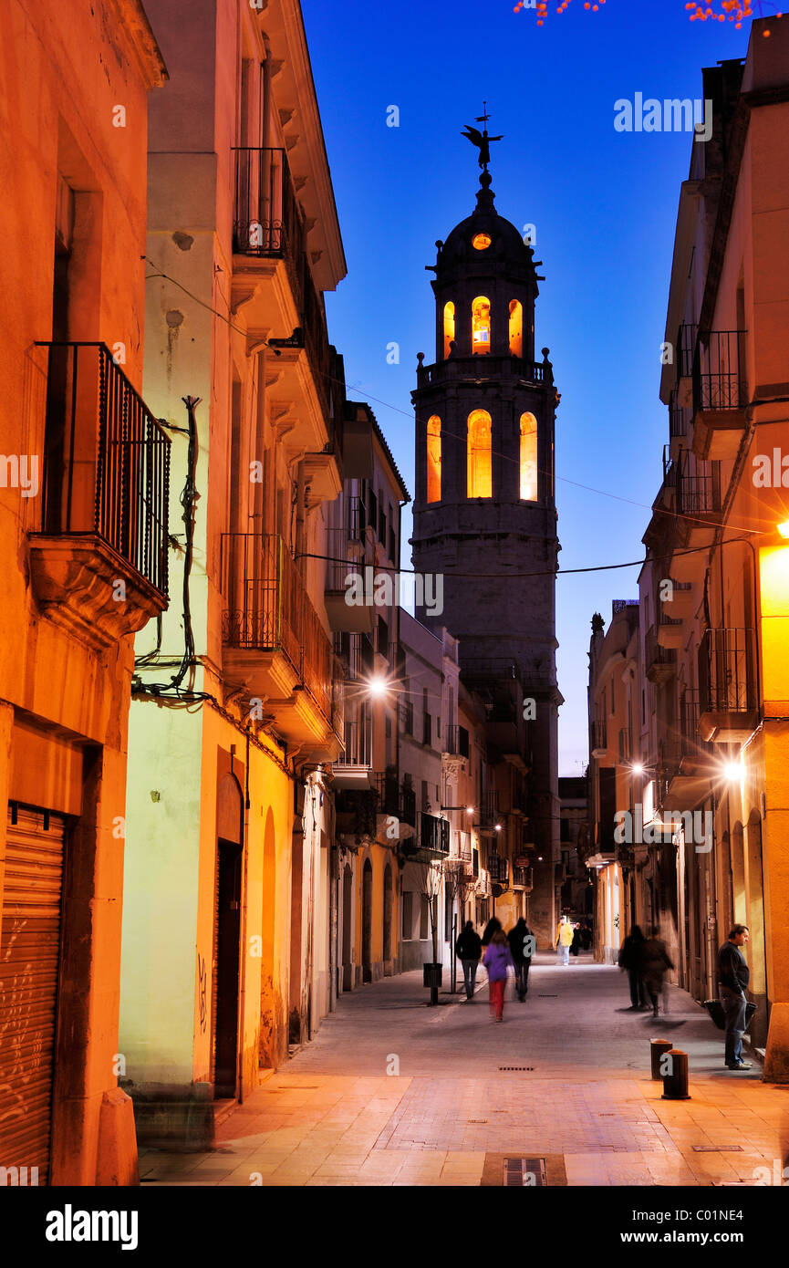 Campanile di San Antoni, Vilanova i la Geltru Foto Stock