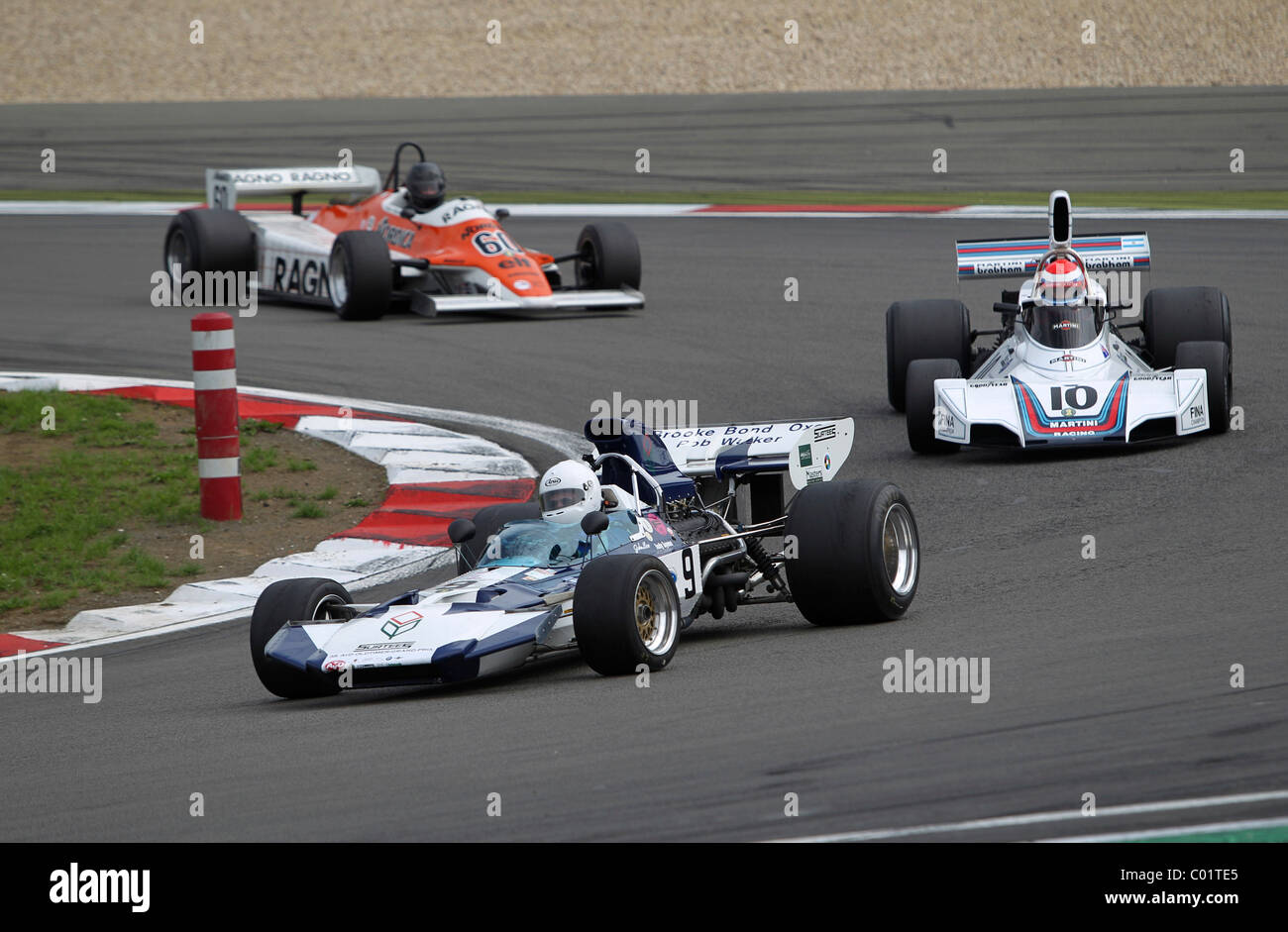 Gara delle storiche vetture di Formula 1, Judy Lyons in Surtees TS9B dal 1970, Oldtimer-Grand-Prix 2010 per auto d'epoca al Foto Stock