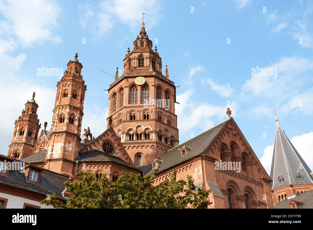 Saint Martin's Cathedral in Mainz, Germania Foto Stock