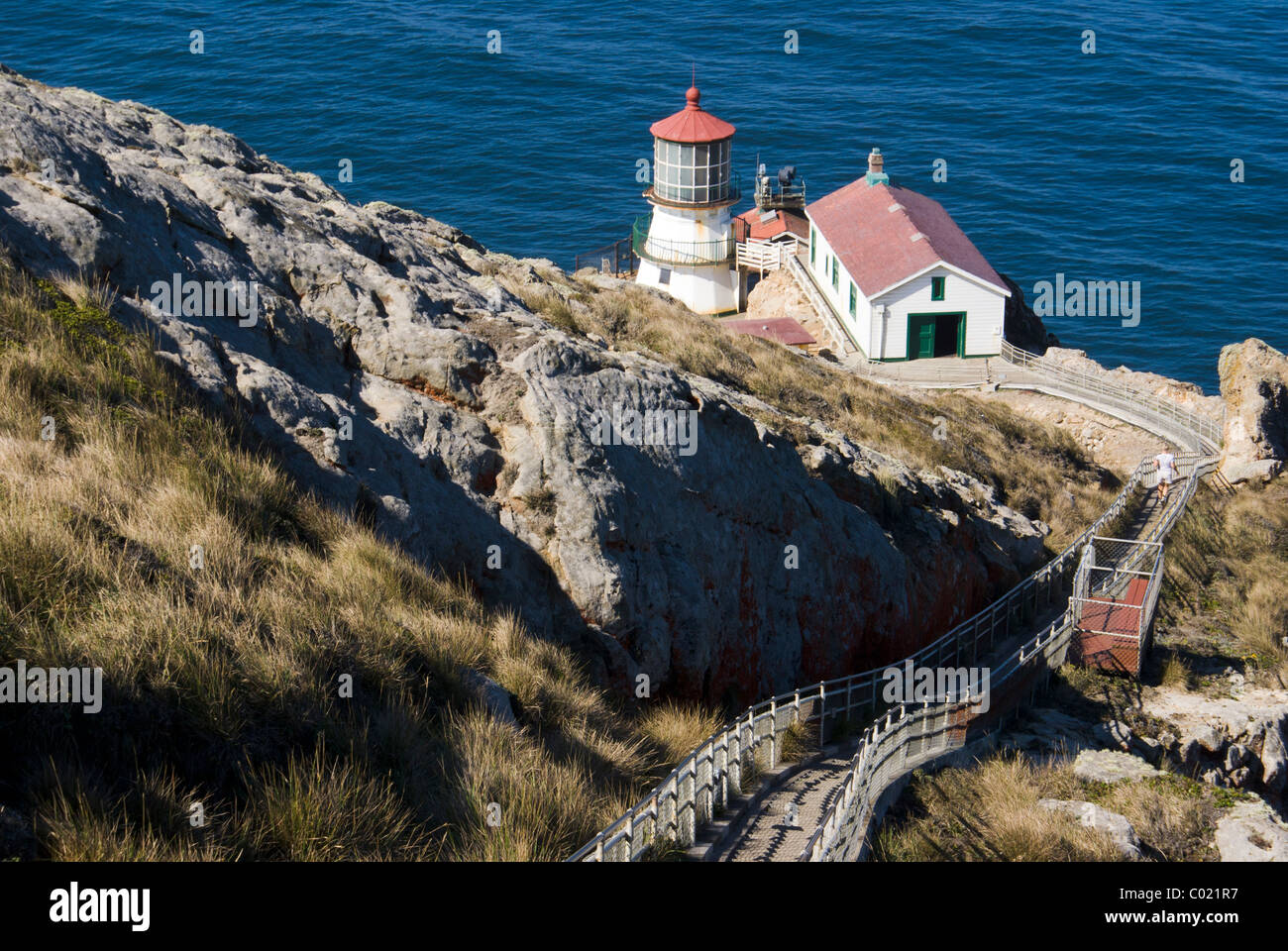 Point Reyes Lighthouse. Point Reyes National Seashore, CALIFORNIA, STATI UNITI D'AMERICA Foto Stock