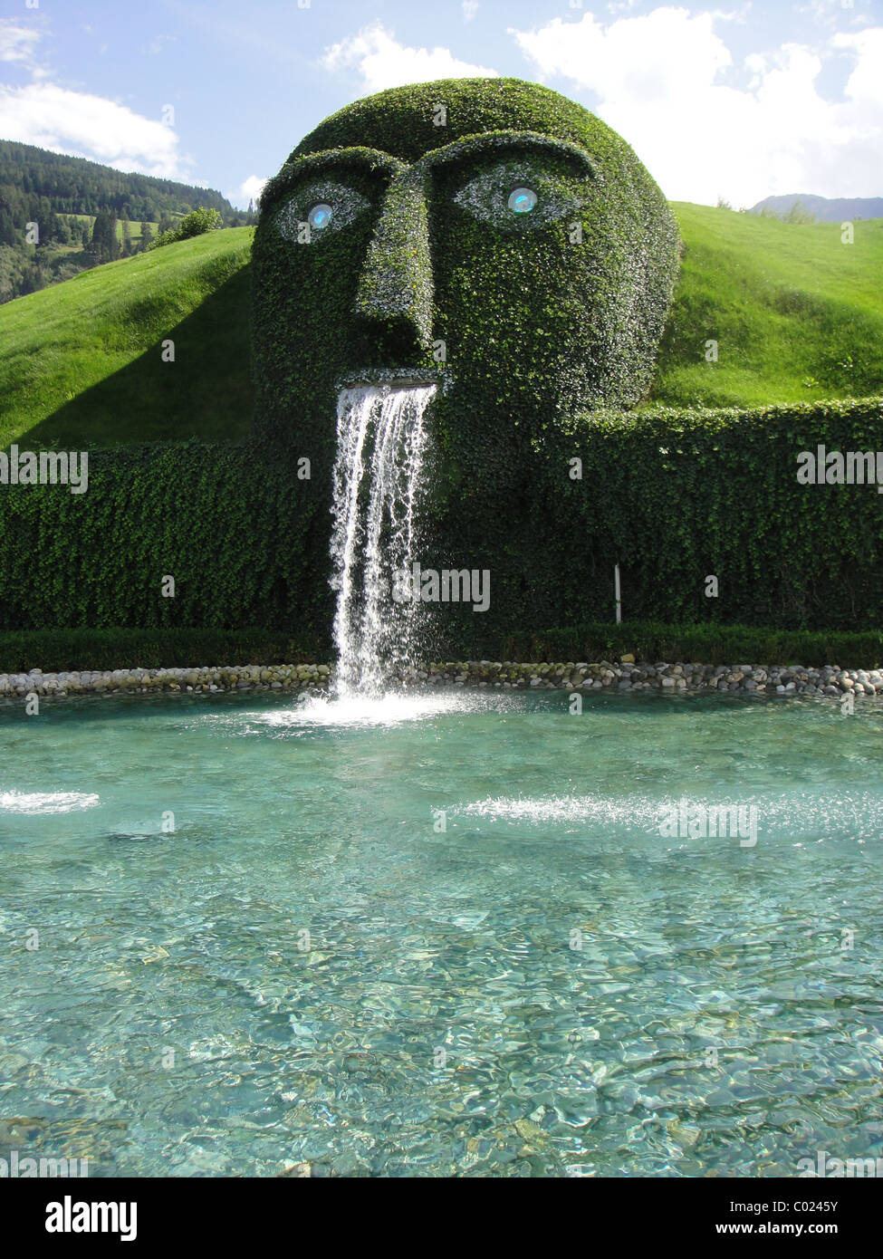 Faccia la cascata nel Mondo del Cristallo di Swarovski Austria Foto Stock