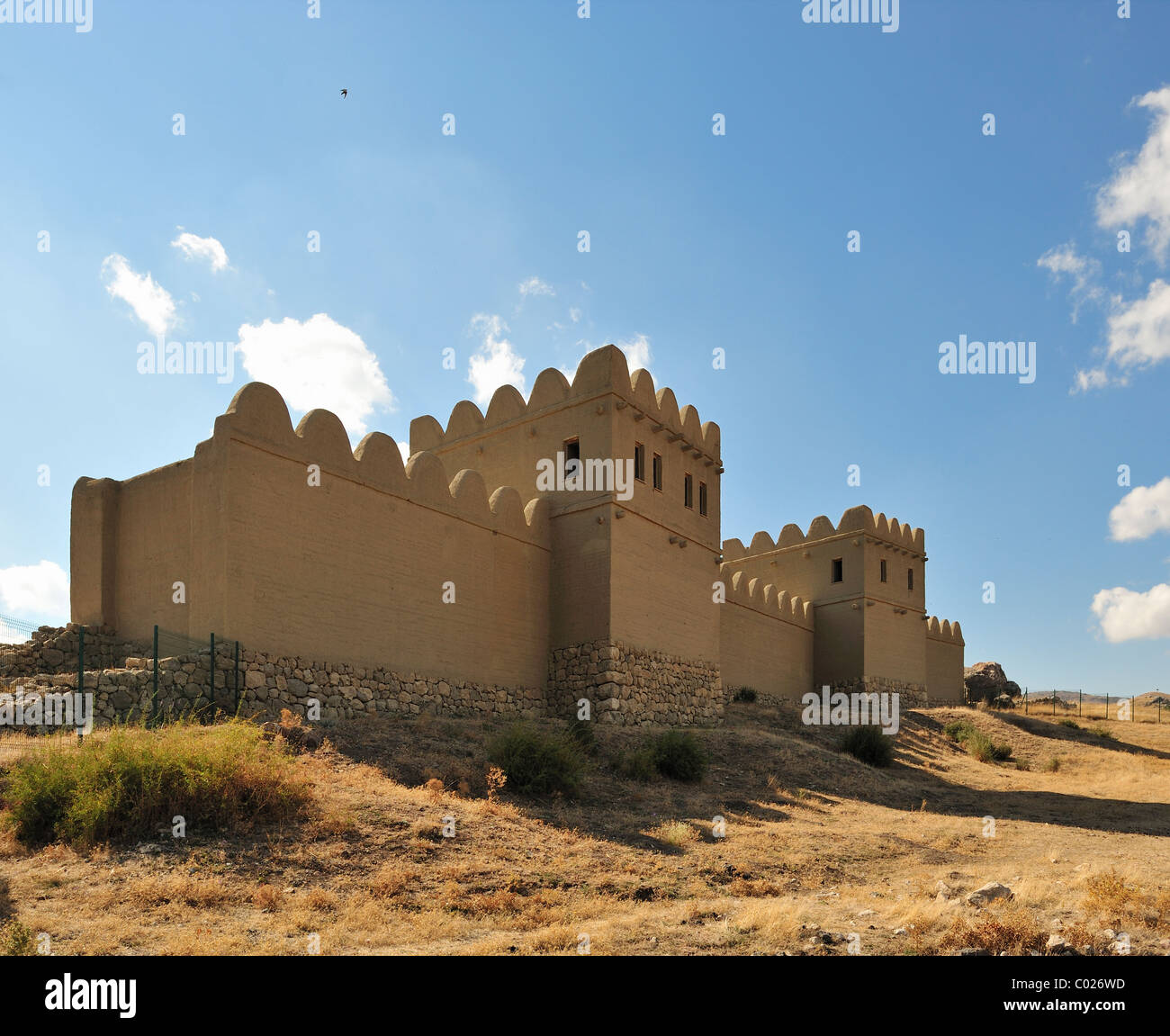 Ricostruito pareti Hattusa, Istituto Archeologico tedesco scavi, Boğazköy, Turchia 101003 38652 Foto Stock