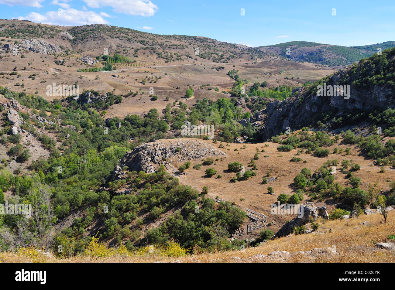 Area di stoccaggio, Büyük Kale, Bogazköy, Turchia 101003 38727 Foto Stock