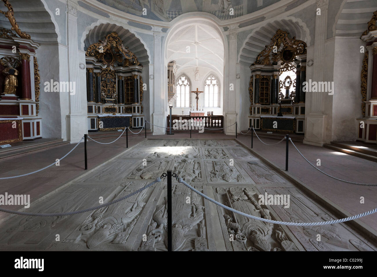 Vecchia Cappella nella Fortezza di Marienberg Würzburg, Franconia, Baviera, Germania, Europa Foto Stock