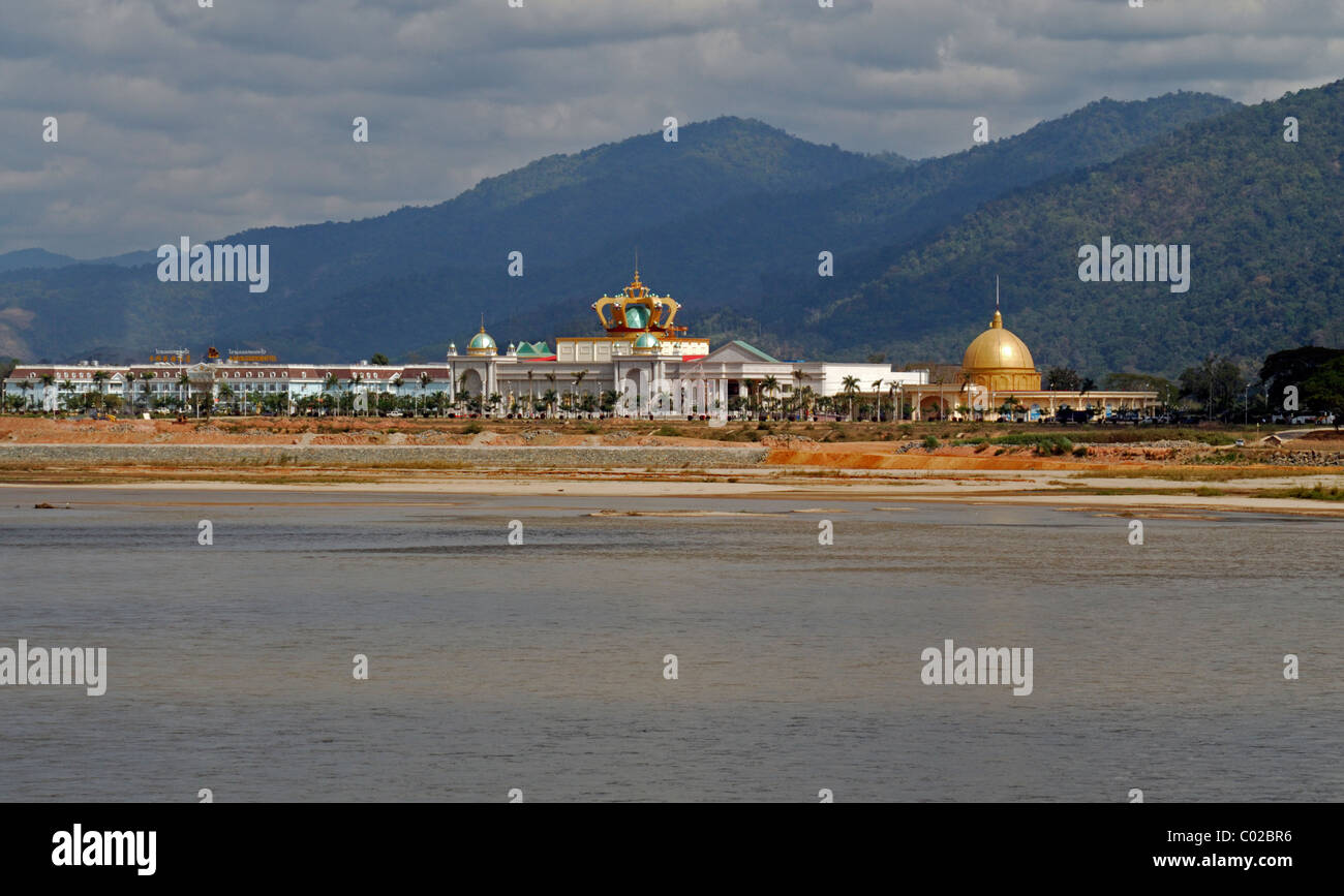 Casino in Laos opposta della Thailandia Sop Ruak,Triangolo d'Oro,provincia di Chiang Rai. Foto Stock