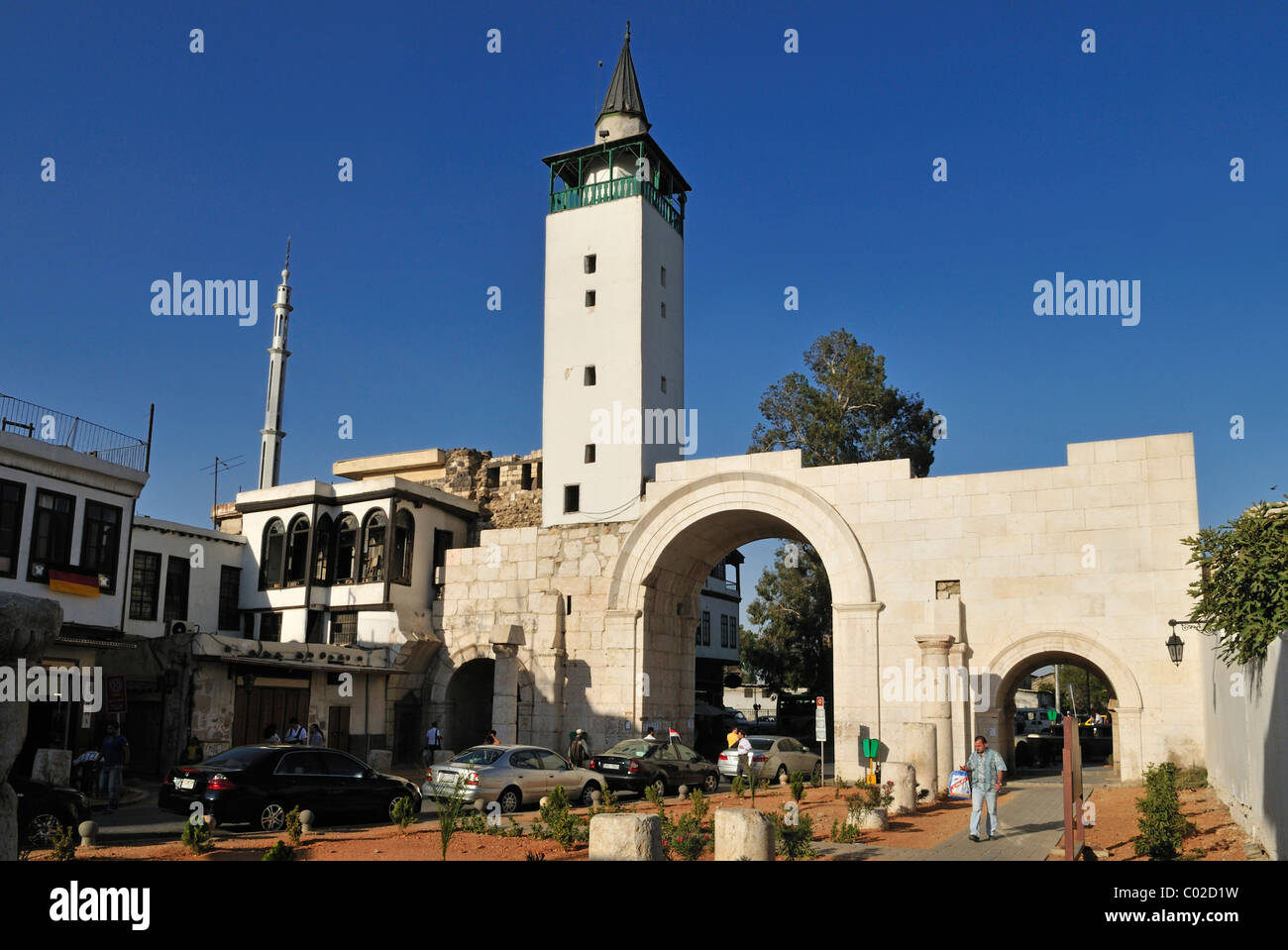 Eastern city gate Bab Sharqi, Damasco, Sito Patrimonio Mondiale dell'Unesco, Siria, Medio Oriente e Asia Orientale Foto Stock