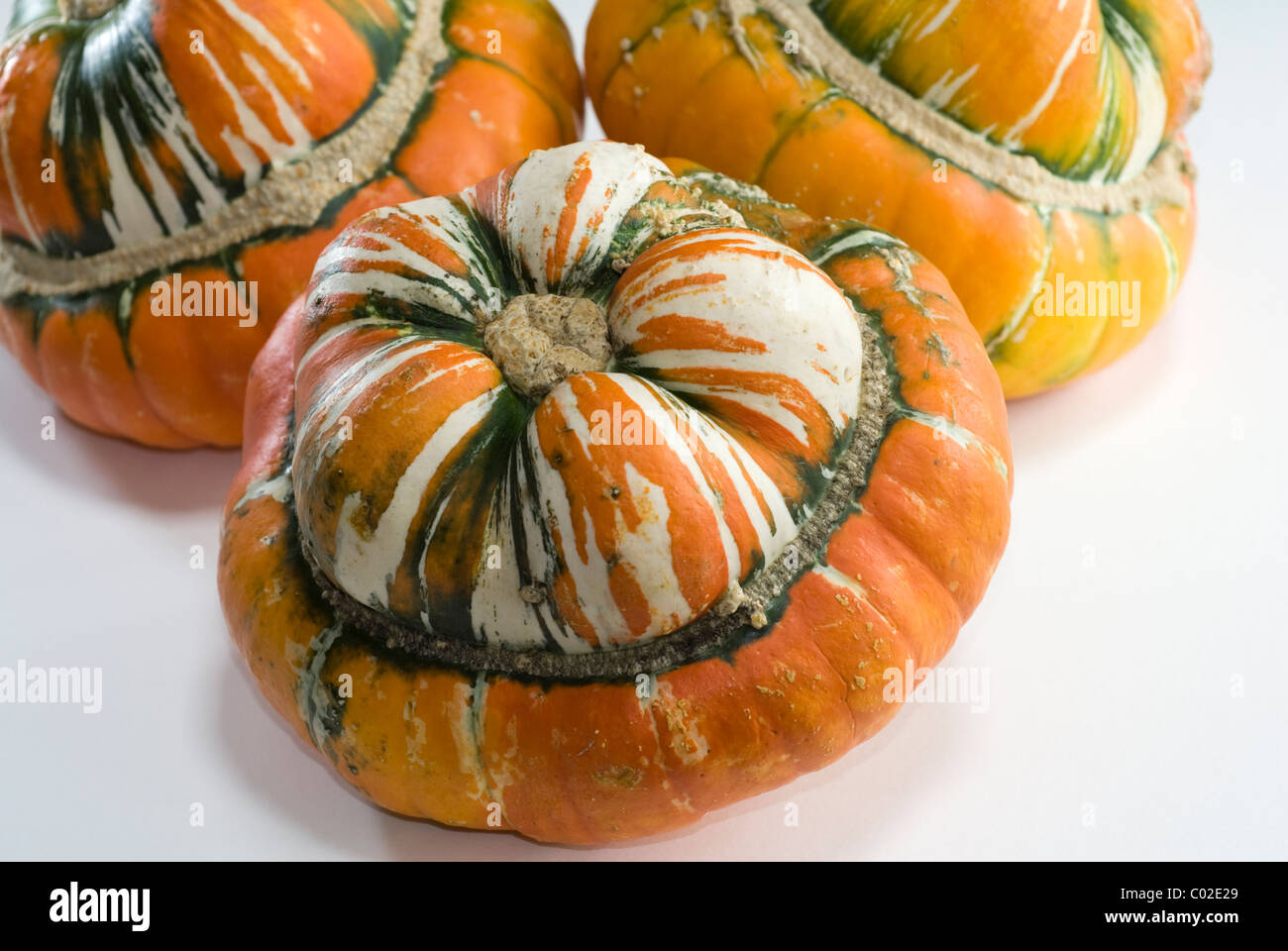 Turk il turbante zucche, (Cucurbita maxima). Foto Stock