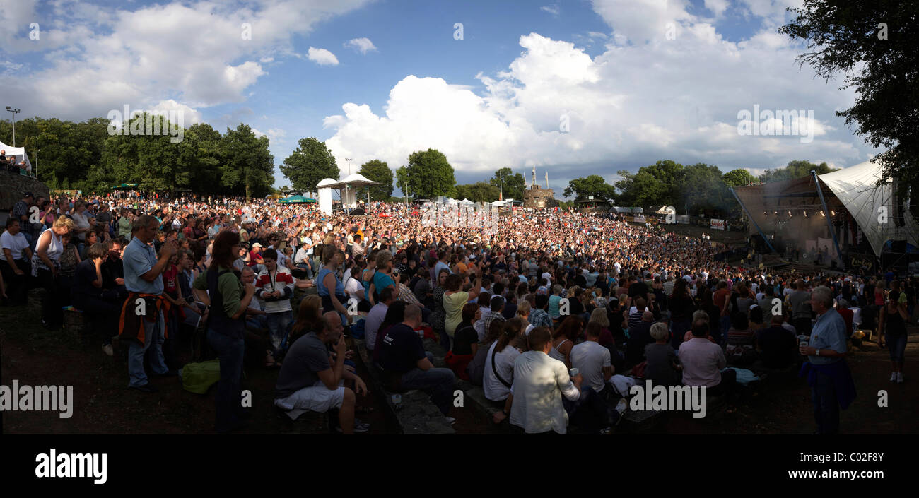 Concerto del gruppo pop Pur su Loreley aria aperta, Stadio San Goarshausen, Renania-Palatinato, Germania, Europa Foto Stock