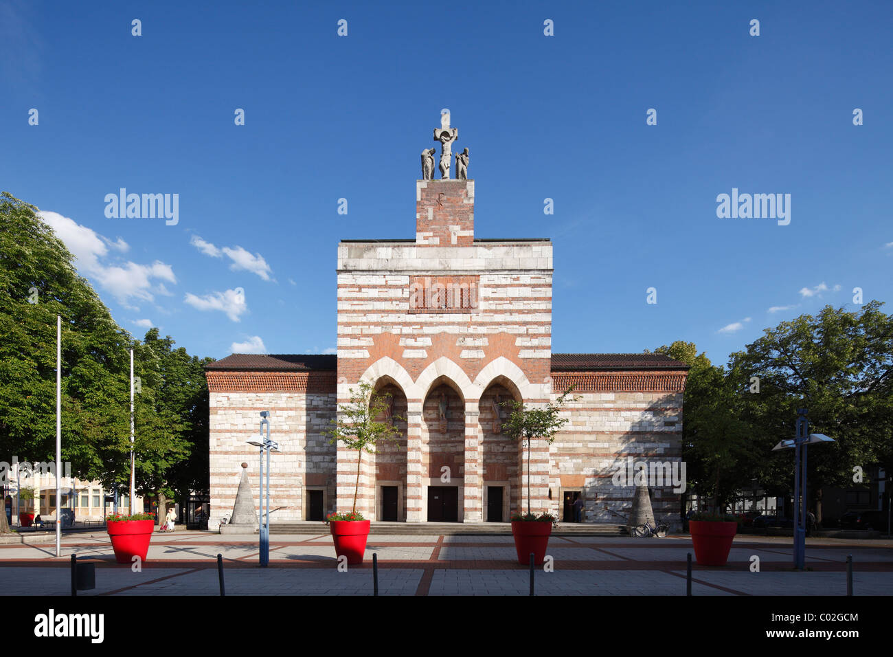 Chiesa di San Johann Baptist, Neu-Ulm, Schwaben, Baviera, Germania, Europa Foto Stock