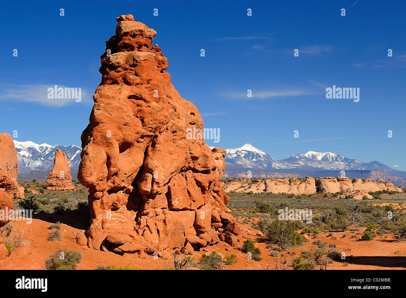 Giardino di Eden formazione in Arches National Park nello Utah, vicino a Moab, STATI UNITI D'AMERICA Foto Stock