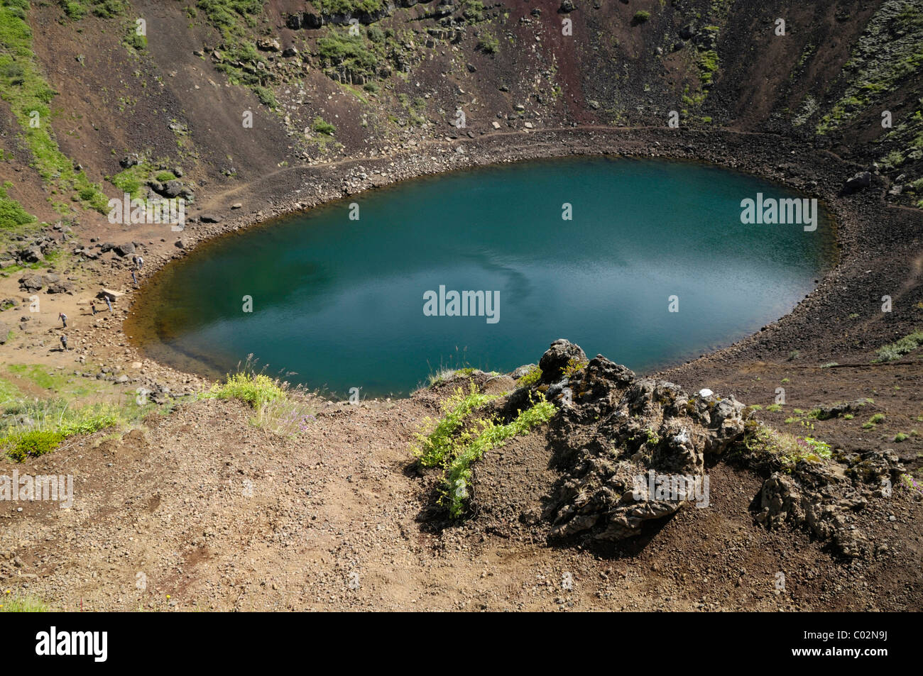 Keriò, o Kerith, Kerid Volcanic Crater Lake, Islanda, Europa Foto Stock