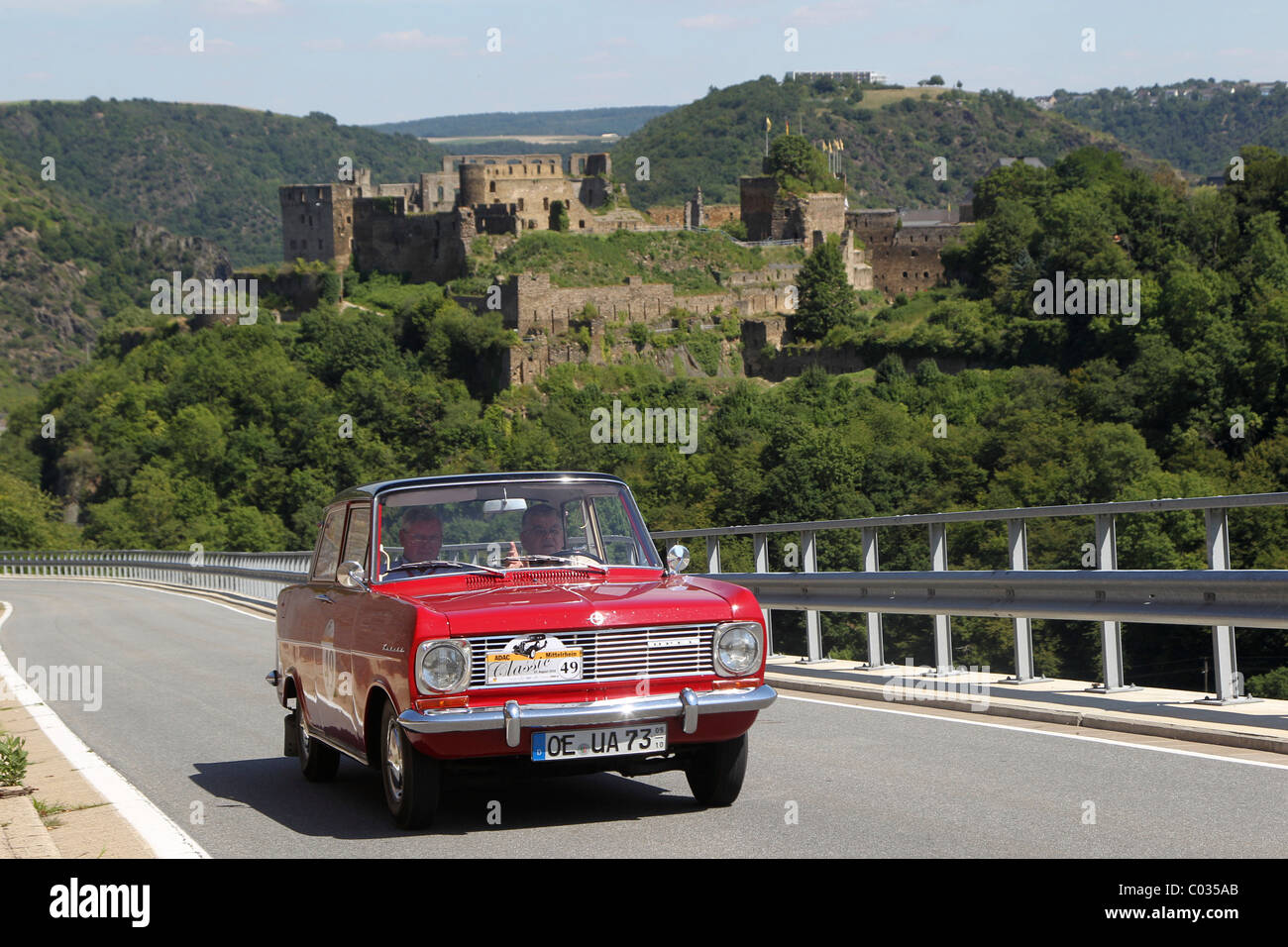 Vintage auto da rally ADAC Mittelrhein-Classic 2010, Opel Kadett un de Luxe, St Goar, Renania-Palatinato, Germania, Europa Foto Stock