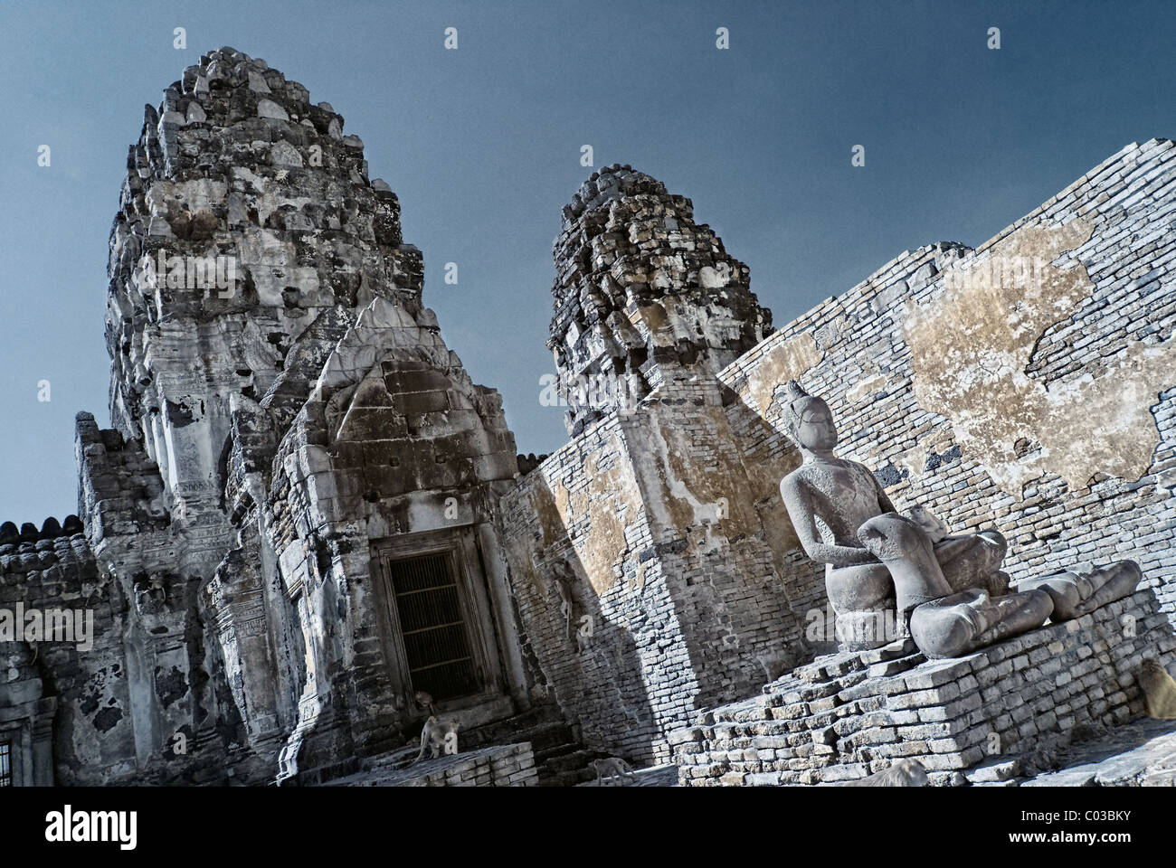 Prang Sam Yot, Lopburi Foto Stock