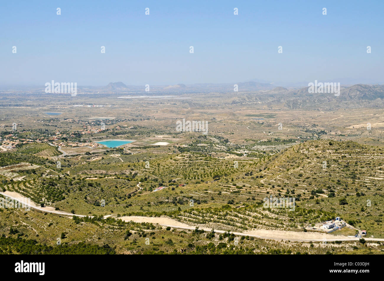 Paesaggio vicino Busot, La Vila Joiosa, Villajoyosa, Costa Blanca, Alicante, Spagna, Europa Foto Stock