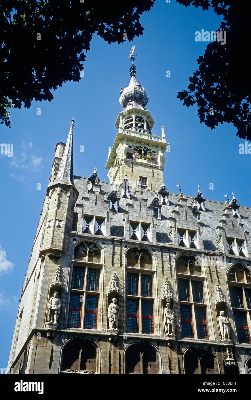 Il municipio storico di Veere, Walcheren, Zeeland, Paesi Bassi, Benelux, Europa Foto Stock