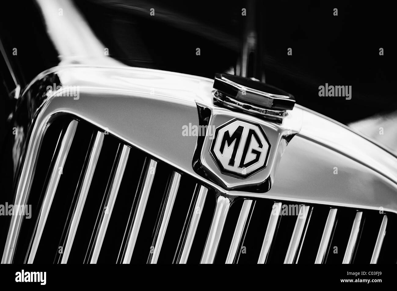 MG TF 1500 classic british auto. Monocromatico Foto Stock