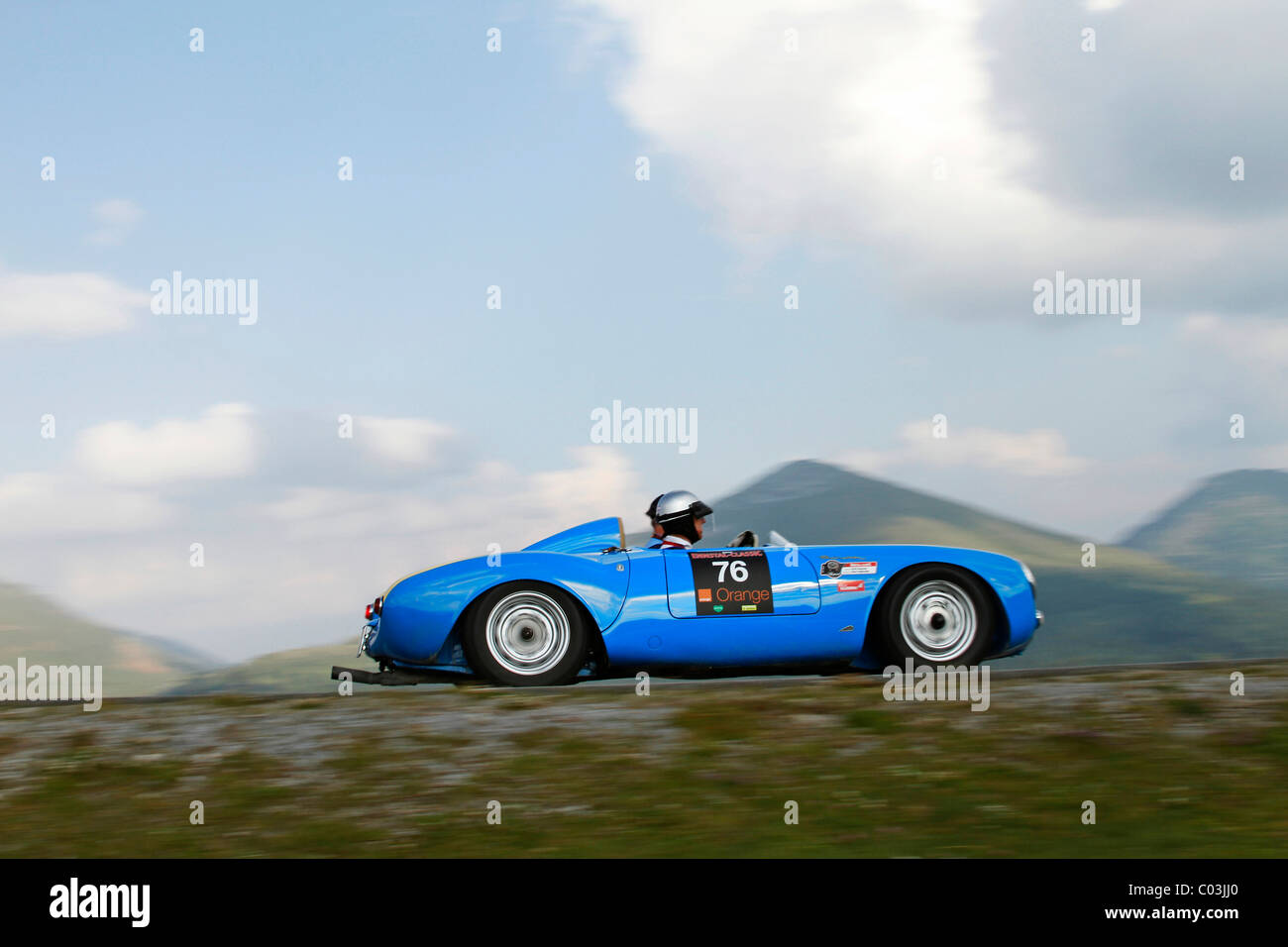 Porsche 550 RS Spyder, costruita nel 1955, James Dean Porsche, Nockalmstrasse, Ennstal Classic Vintage 2010 auto da rally, Groebming Foto Stock