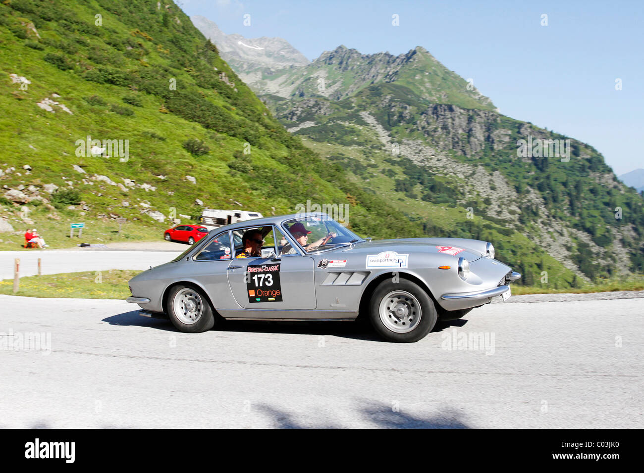 La Ferrari 330 GTC, Soelkpass, costruito nel 1967, Ennstal Classic Vintage 2010 auto da rally, Groebming, Stiria, Austria, Europa Foto Stock