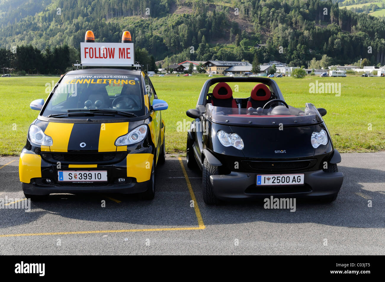 Smart fortwo edizione speciale, modelli Smart volte 2010, festival di auto, Zell am See, Salisburgo, Austria, Europa Foto Stock