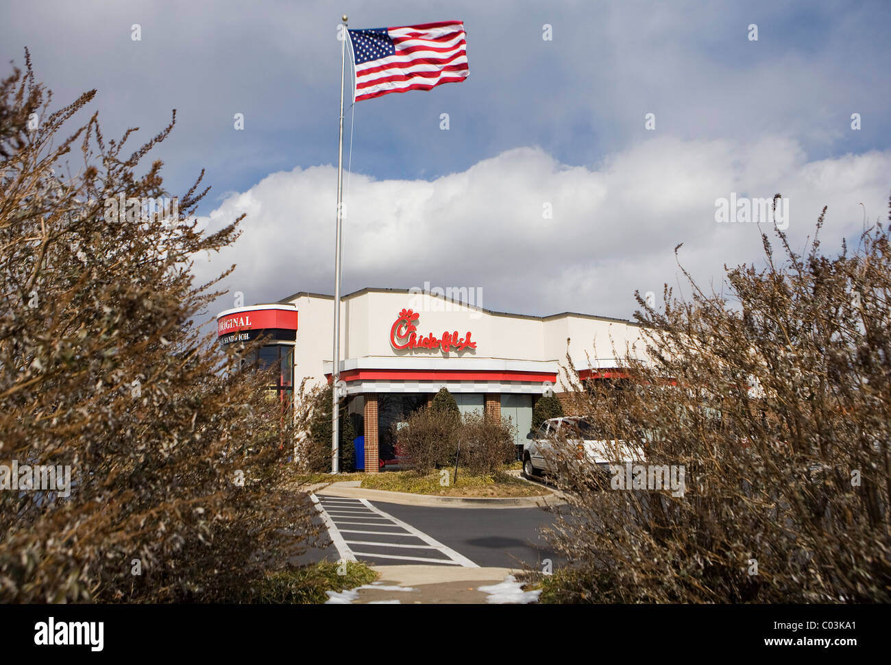 Un Chick-Fil-un ristorante fast food. Foto Stock