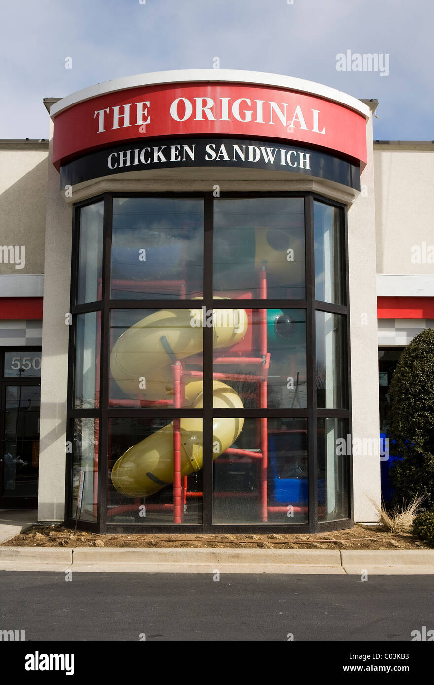 Un Chick-Fil-un ristorante fast food. Foto Stock