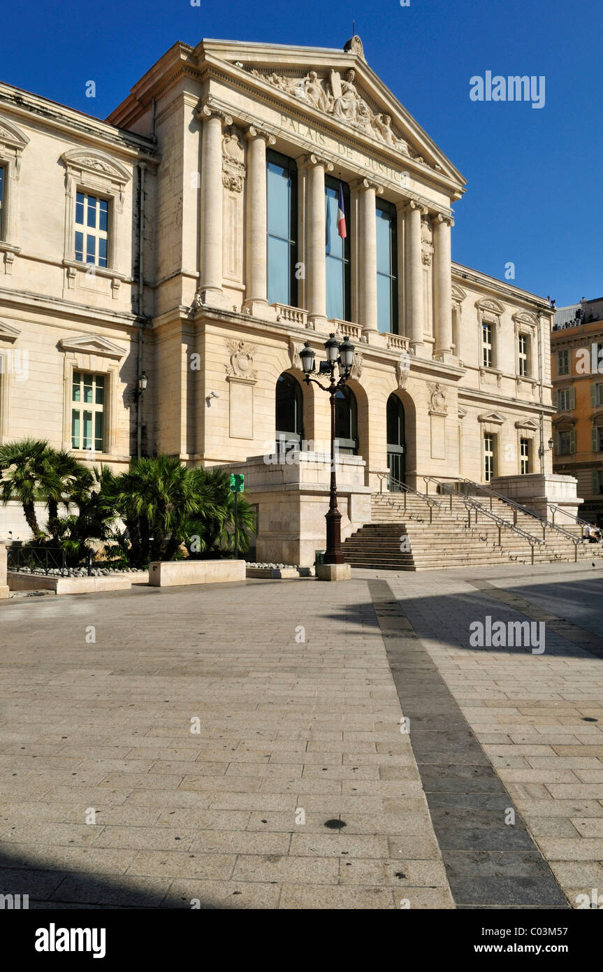 Palais de Justice, Place du Palais, Nizza, dipartimento delle Alpi Marittime, Regione Provence-Alpes-Côte d'Azur, in Francia, in Europa Foto Stock