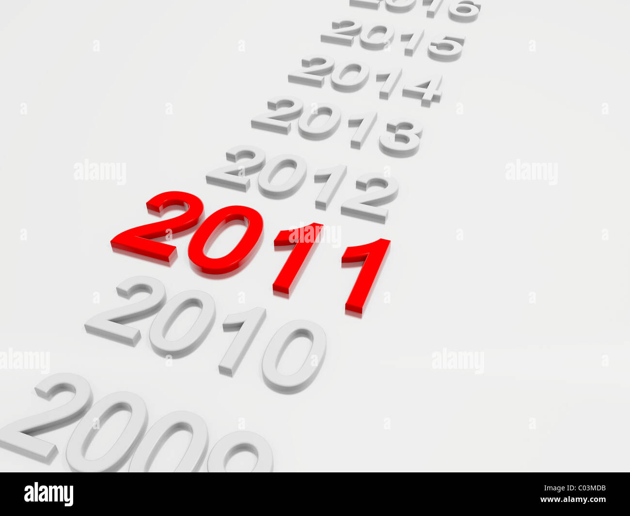 Nuovo anno 2011 in 3D Foto Stock