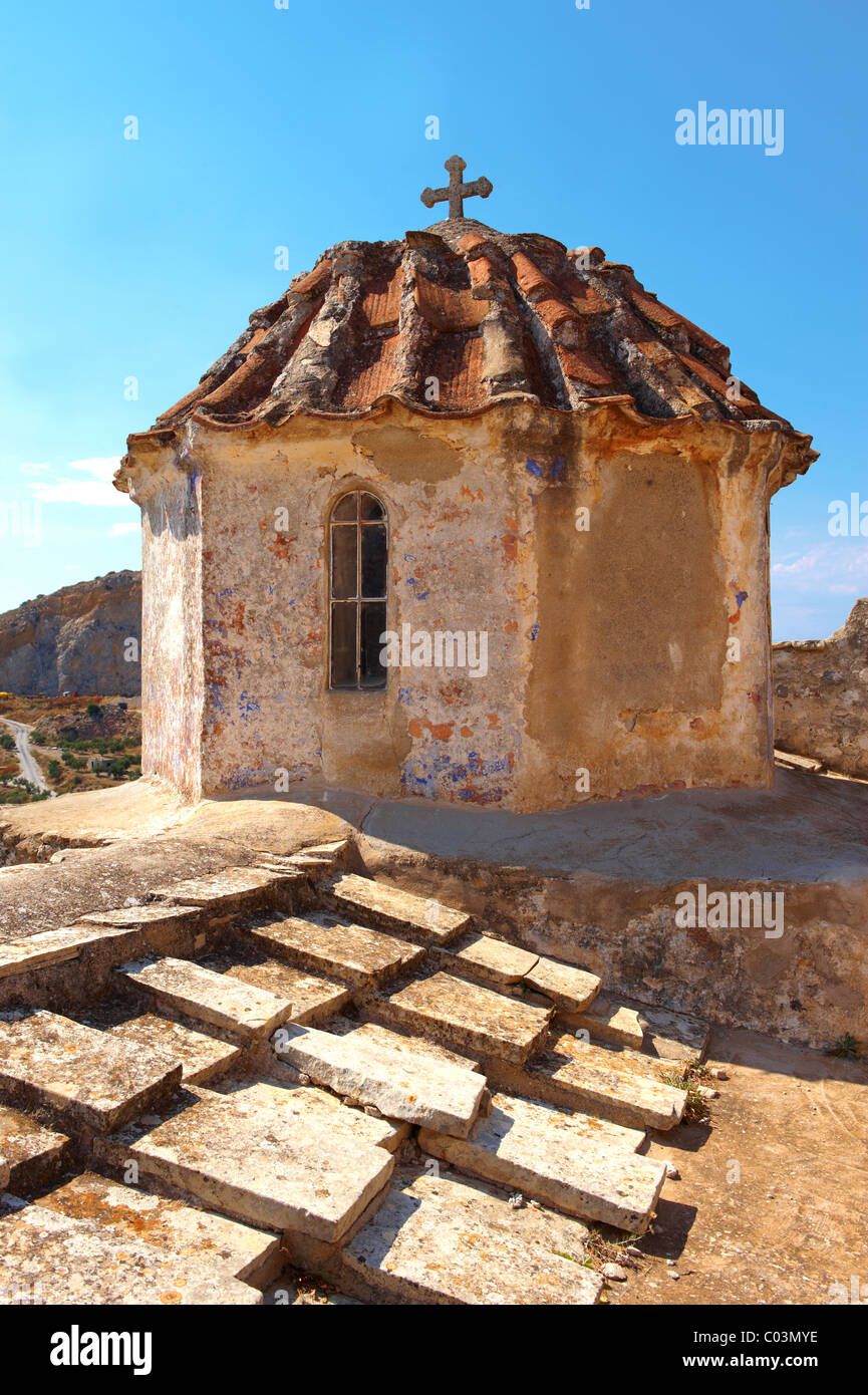 Cupola della bizantina chiesa Episkopi ( Saint Dionysis ), Paliachora, Egina, greco ISOLE DELL'ARGOSARONICO Foto Stock