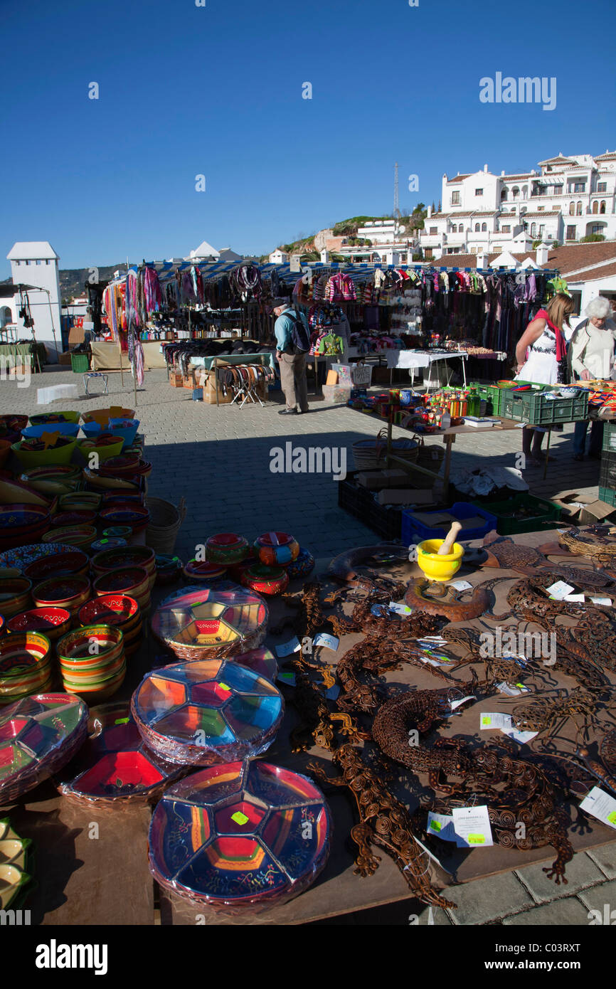 Il luogo di mercato a Frigiliana, Spagna. Foto Stock