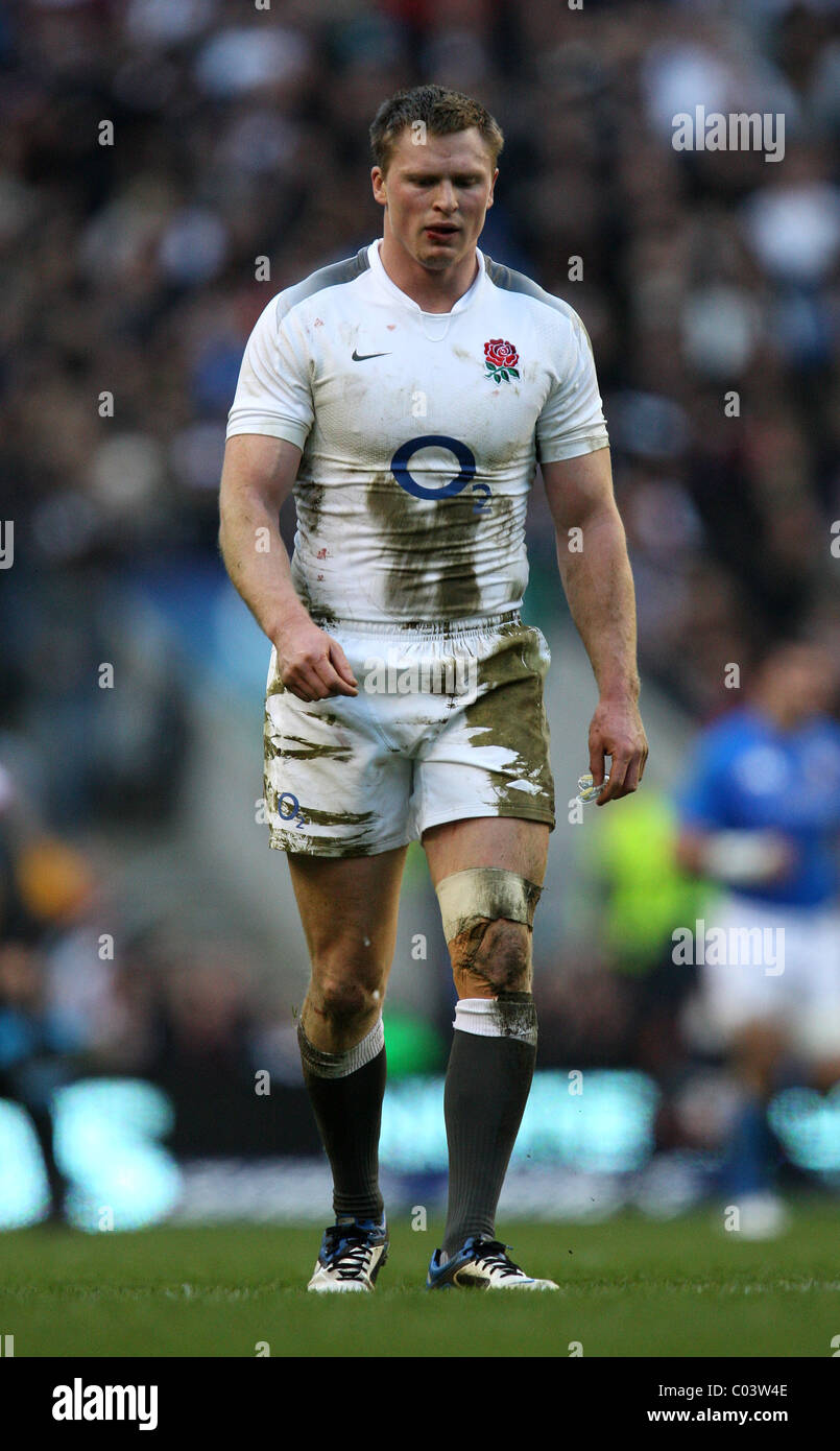 12.02.2011 RBS 6 Nazioni Rugby di Twickenham. Inghilterra v Italia. C. Ashlton dell'Inghilterra. Foto Stock