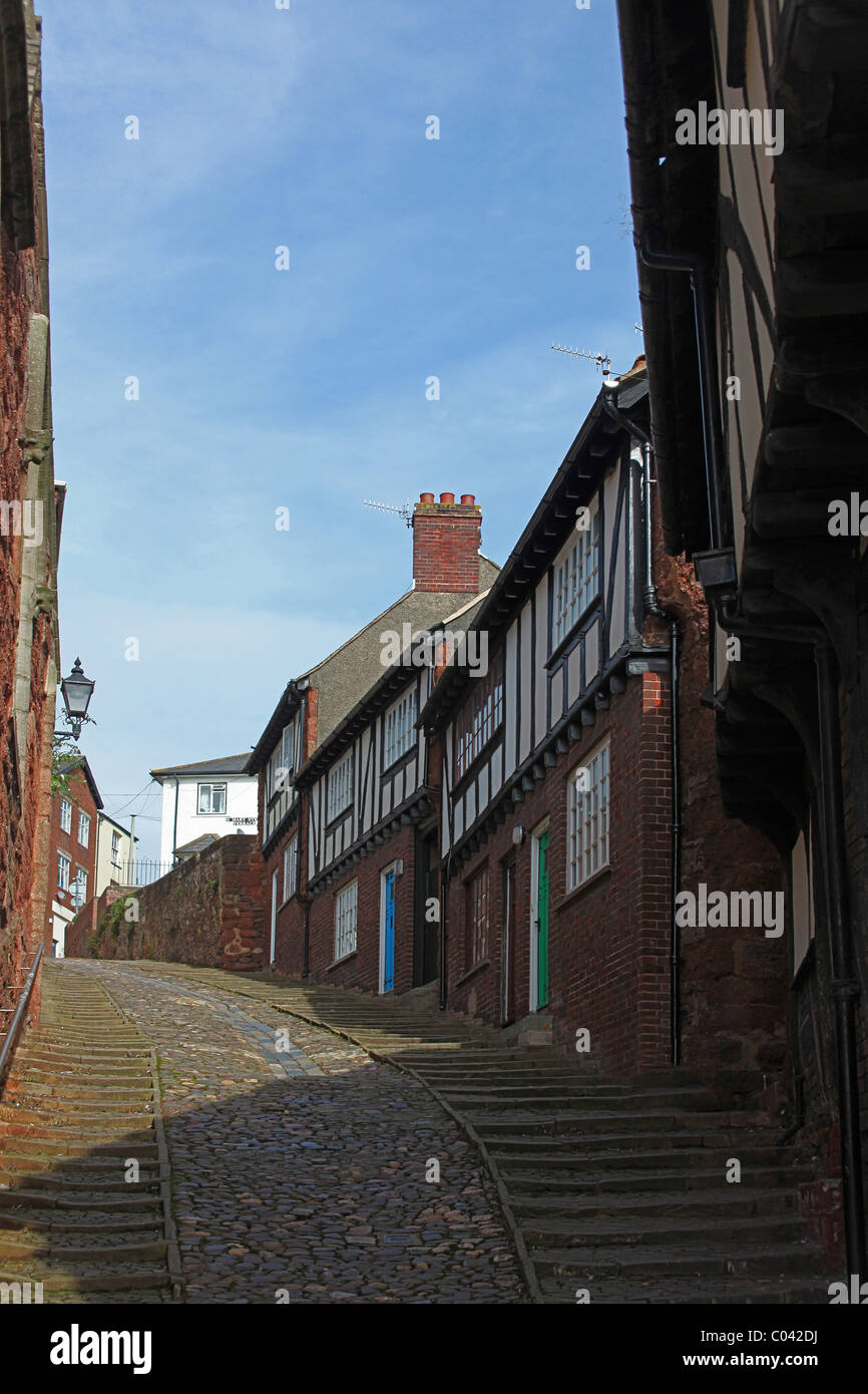 Stepcote Hill passi Exeter Devon, Inghilterra, Regno Unito Foto Stock