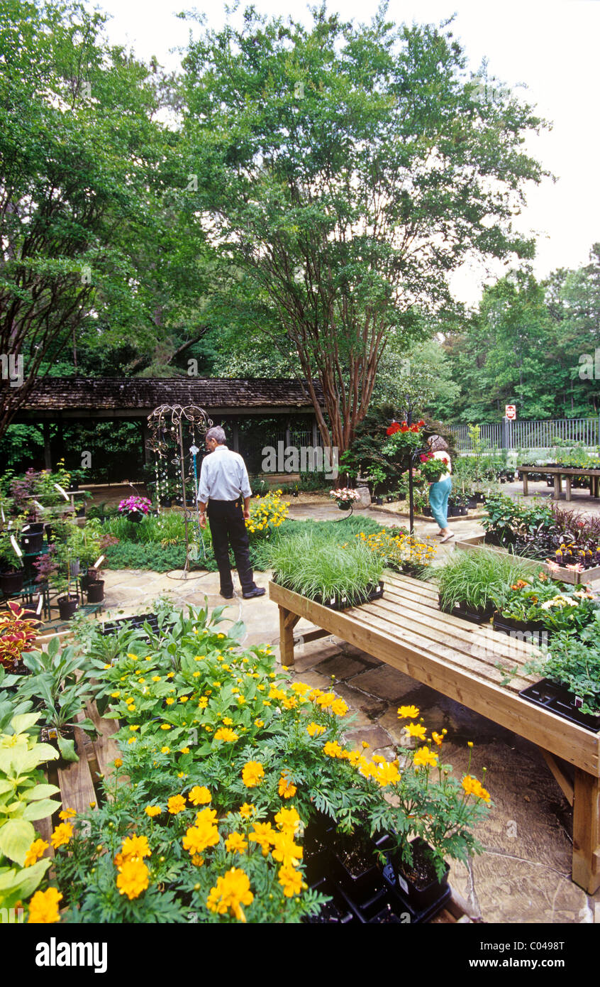 I visitatori possono acquistare impianti presso il Garden Center a Callaway Gardens, Georgia, Stati Uniti d'America. Foto Stock