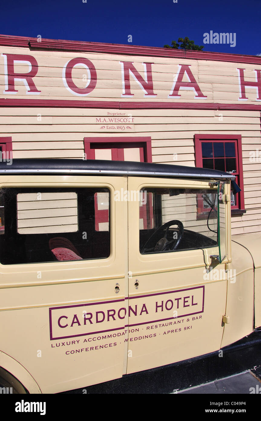 Historic Cardrona Hotel, Cardrona, Regione di Otago, Isola del Sud, Nuova Zelanda Foto Stock