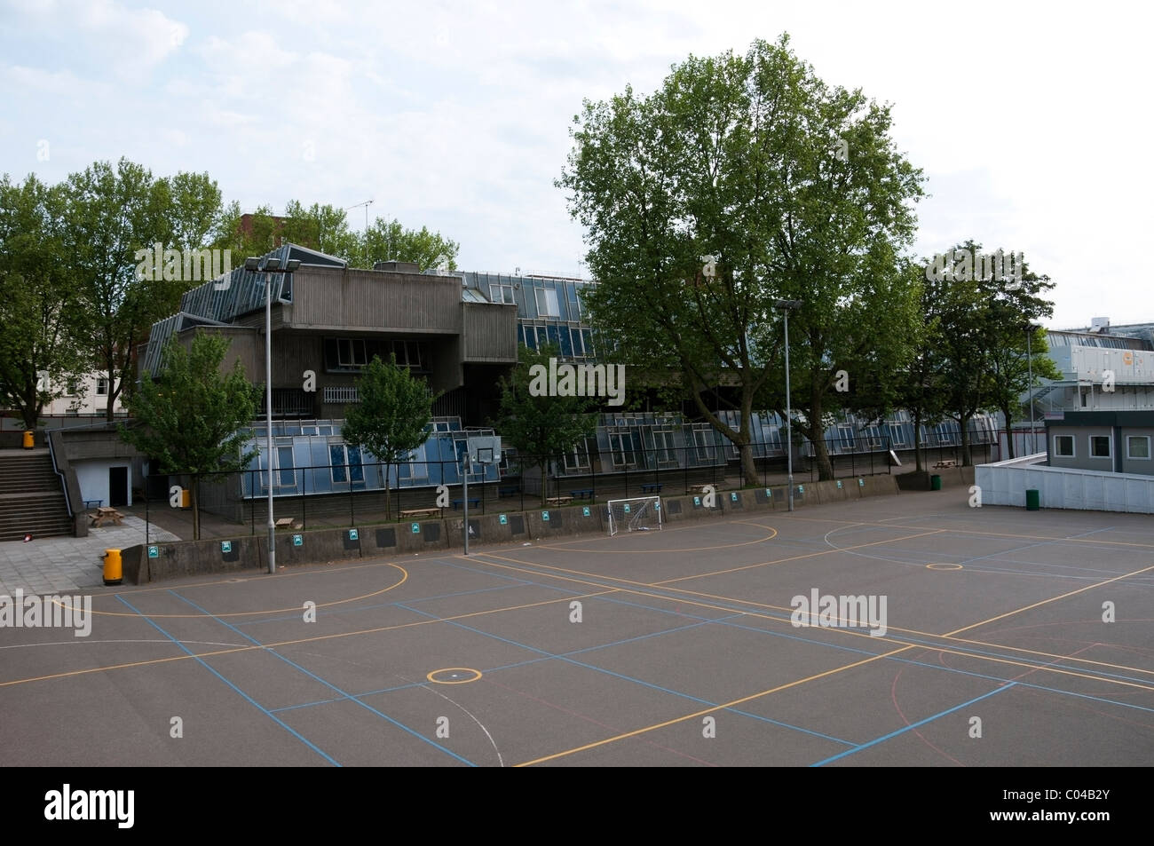 Scuola di Pimlico un 'brutalist' edificio della scuola secondaria in SW1, London, England, Regno Unito, Europa, UE Foto Stock