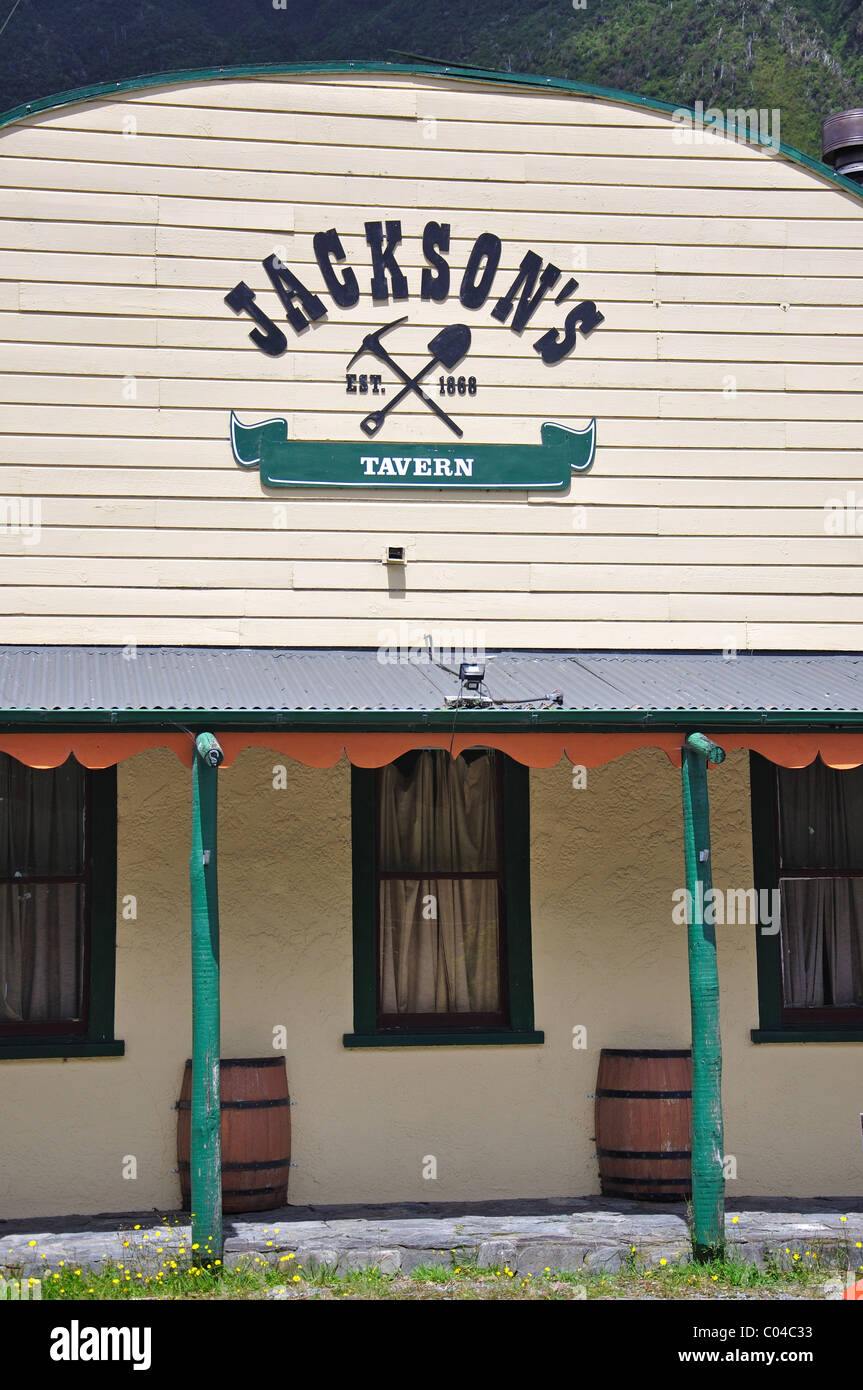 Storica Jackson's Tavern, Strada Statale 73, Jacksons, Westland District, West Coast, Regione di South Island, in Nuova Zelanda Foto Stock