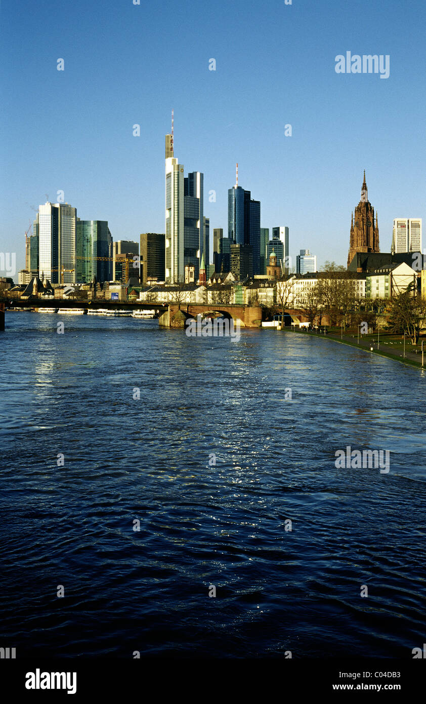 Frankfurt am Main skyline. Foto Stock