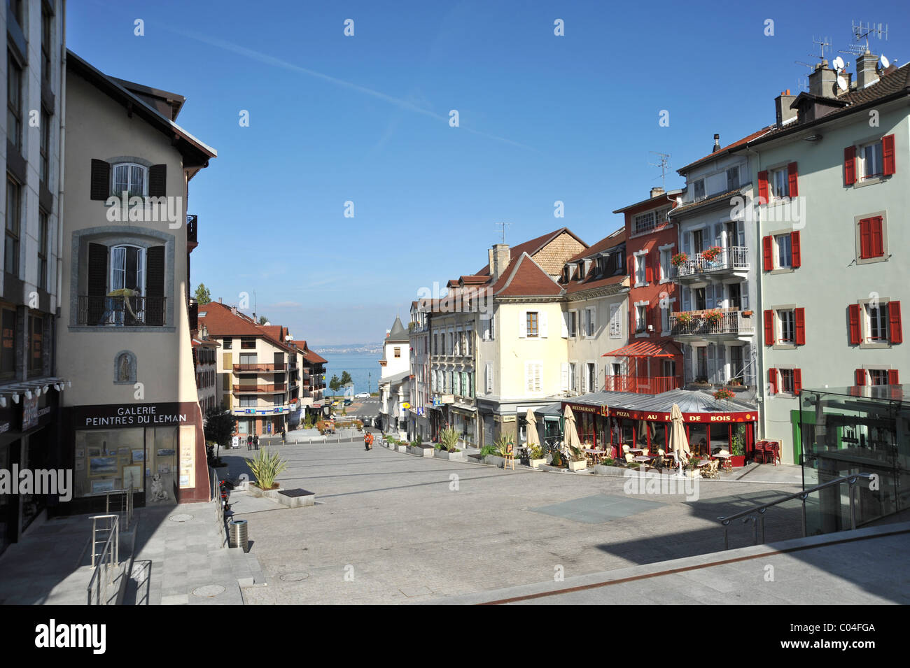 Evian-les-Bains, Francia Foto Stock