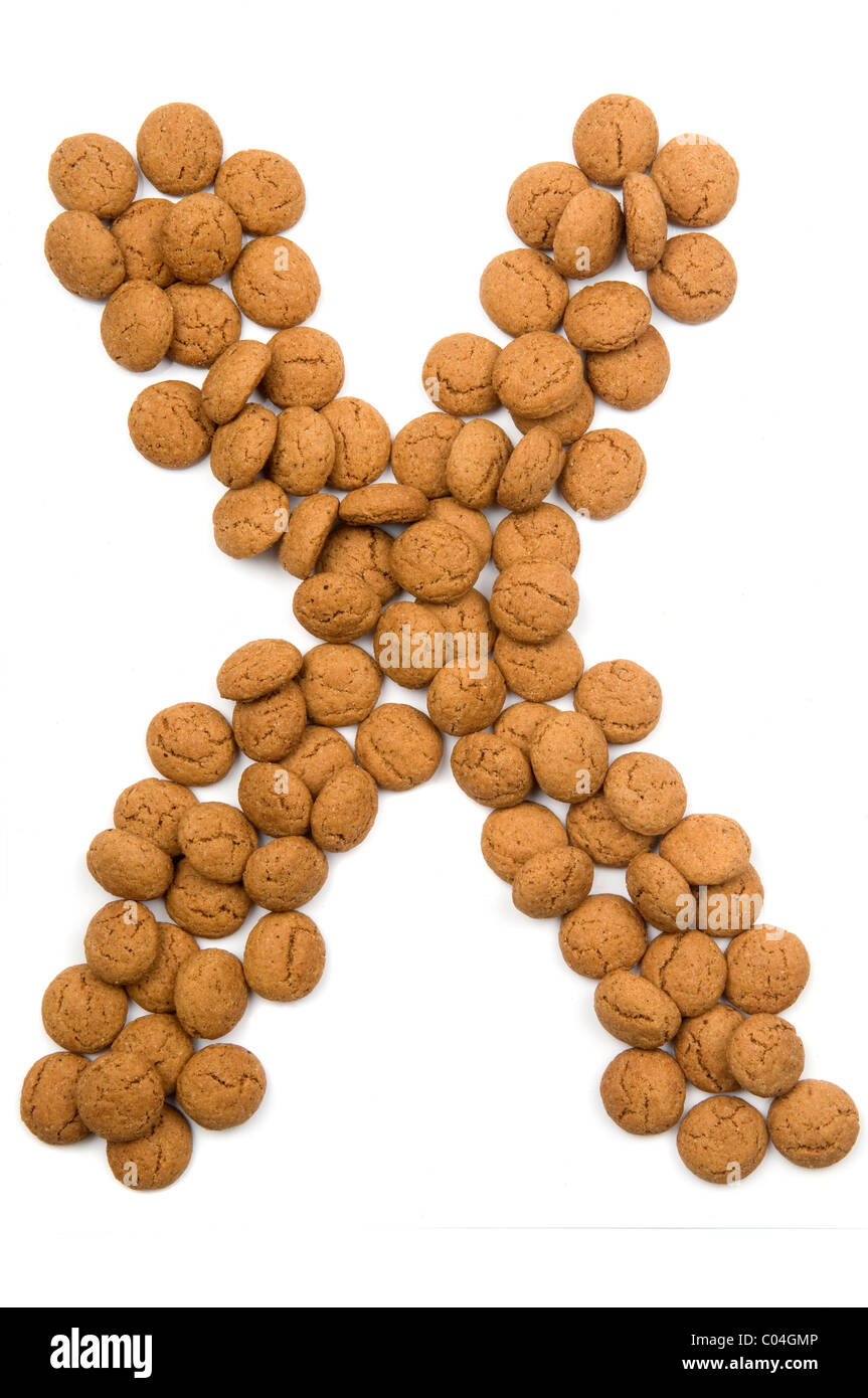 Alfabeto Gingernut Foto Stock